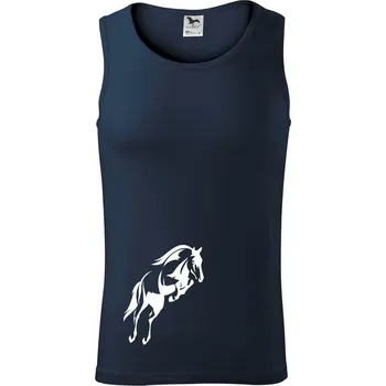 Kůň na zadních - Tílko pánské Core - L ( Námořní modrá (velmi tmavá - téměř černá) )