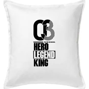 Polštář Hero, Legend, King x Queen 2003 - Polštář 50x50 - 50x50 - Pouze potah ( Bílá )