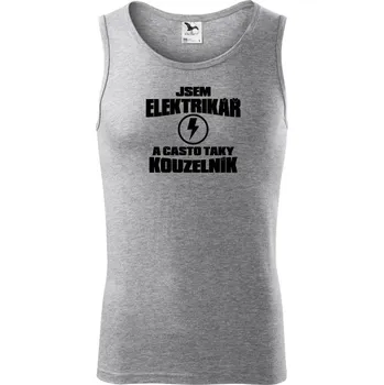 Elektrikář kouzelník - Tílko pánské Core - S ( Tmavě šedý melír )
