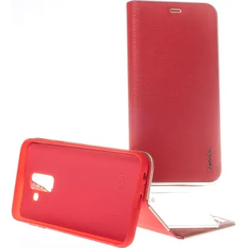 Pouzdro na mobilní telefon Pouzdro Vennus Book Samsung Galaxy A6+ 2018 A605 Červené