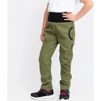 Chlapecké kalhoty Zelené softshellové kalhoty s bambusem a NÁPLETEM 30/15 Velikost: 86/92