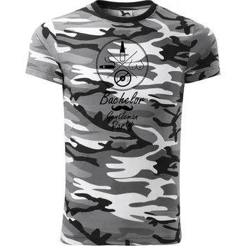 Pánské tričko Bachelor Gentleman - Army CAMOUFLAGE - XS ( Šedý maskáč )