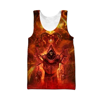 Pánské tílko s potiskem 3D Reaper anděl a démon Velikost: XL, Barva (Varianta): vesta 1