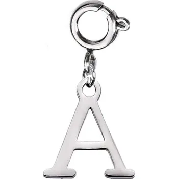Náušnice Šperky4U Ocelový přívěsek s karabinou - písmeno "A" - KRP100-A