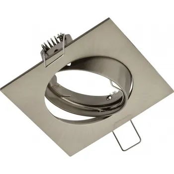 Bodové svítidlo Stropní bodové svítidlo PORTO-K, IP20, čtverec, nerez, s nastavením úhlu, TYP DT10