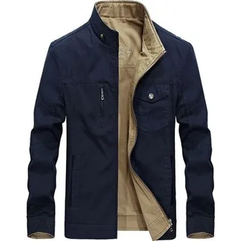 Pánská bunda Casual pánská bunda military větrovka softshellová Barva: Tmavě Modrá, Velikost: 4XL