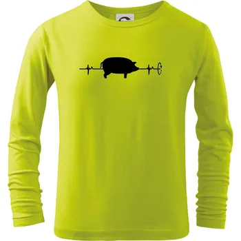 EKG gril - Triko dětské Long Sleeve - 134 cm/8 let ( Limetková )