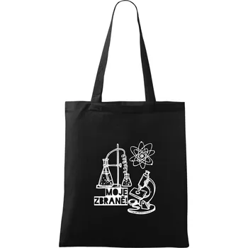 Moje zbraně - chemie - Taška bavlněná - 42 x 38 cm ( Černá )