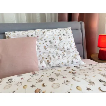 Povlečení Dětské povlečení bavlna něžná zvířátka - 140x200 + 50x70 cm