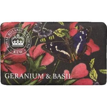 Mýdlo English Soap Company Geranium & Bazalka Tuhé mýdlo, 240 g