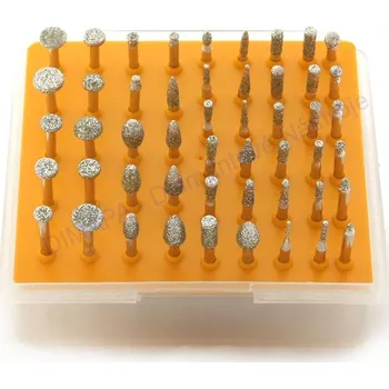 Příslušenství k brusce Diamantová brusná tělíska #40, 1 - 8 mm dřík 3mm, 50ks