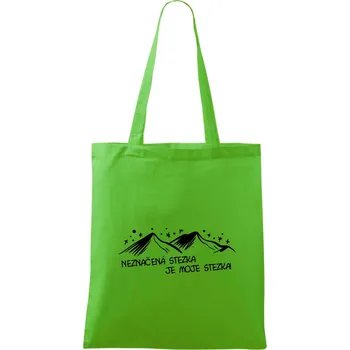 Nákupní taška Neznačená stezka je moje stezka - Taška bavlněná - 42 x 38 cm ( Apple Green )