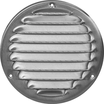 Větrací mřížka Ventishop KVMRn 125 kulatá nerezová mřížka se síťkou proti hmyzu, nerez