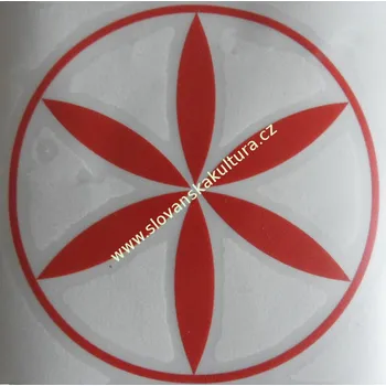 Samolepící dekorace Nálepka Perunova hvězda plná červená