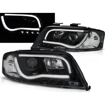 Přední světlomet PŘEDNÍ SVĚTLOMETY AUDI A6, 1997-2001, TUBE NEON LED LIGHT, ČERNÉ BLACK (LPAU92)