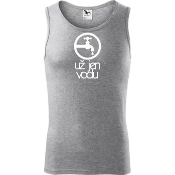 Už jen vodu - Tílko pánské Core - S ( Tmavě šedý melír )