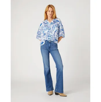 Dámské džíny Dámské rifle WRANGLER W2334736Y FLARE RAVEN Velikost: 27/34 Tričko zdarma při nákupu nad 3000,-!