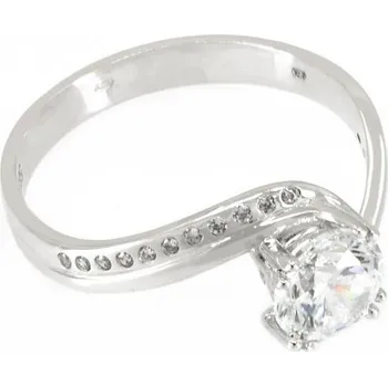 Prsten sZlato.cz 3954 Zlatý zásnubní prsten z bílého zlata Velikost: 58, Váha: 3.07 g