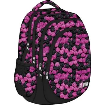 Školní batoh Studentský batoh St.RIGHT - Berries,17 4 komorový, rozměry: 42 x 31 x 22 cm