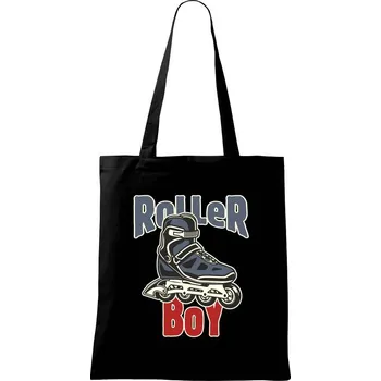 Nákupní taška Roller boy modern - Taška bavlněná - 42 x 38 cm ( Černá )