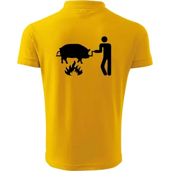 Pánská košile Grilování - Prase - Polokošile pánská Pique Polo 203 - 2XL ( Žlutá )