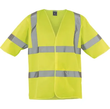 reflexní vesta Cerva Yarra Hv Vesta HI-VIS krátký rukáv 03550005 Hv žlutá 3XL