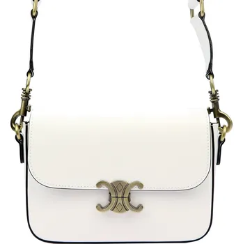 Kabelka Kožená crossbody kabelka Luka 20-056 bílá