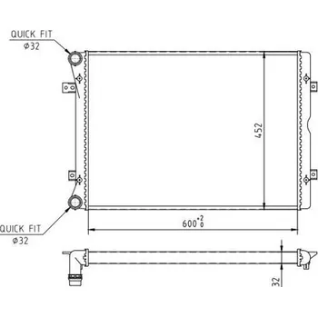 Chladič motoru Chladič, chlazení motoru HART 608 021