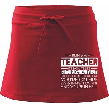 Dámská sukně Being a teacher - bike - Sportovní sukně - two in one - M ( Červená )