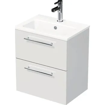 Koupelnový nábytek Koupelnová skříňka s umyvadlem Intedoor BOX MINI bílá vysoce lesklá 50 x 57,5 x 36 cm BOX MINI 50 2Z