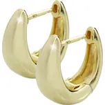 Pozlacené stříbrné náušnice kroužky ve tvaru kapky