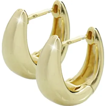 Náušnice Pozlacené stříbrné náušnice kroužky ve tvaru kapky