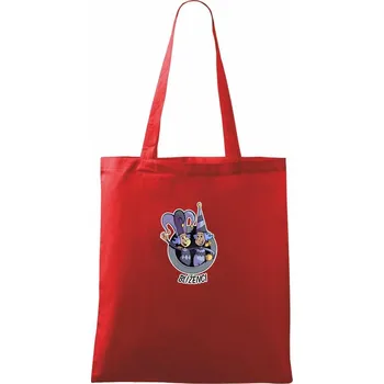 Nákupní taška Znamení komiks blíženci - Taška bavlněná - 42 x 38 cm ( Červená )