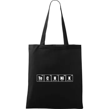 Nákupní taška Periodická tabulka technik - Taška bavlněná - 42 x 38 cm ( Černá )