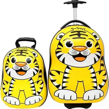 Dětský cestovní kufr s tygrem 30 l + batoh
