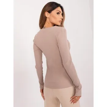 Dámská halenka Dámská halenka pruhovaná tmavě béžová