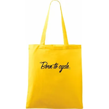 Born to cycle - psací - Taška bavlněná - 42 x 38 cm ( Žlutá )