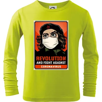 Dětská móda Corona Revolution & Fight - Triko dětské Long Sleeve - 158 cm/12 let ( Limetková )