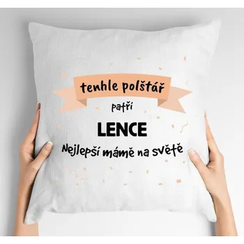 Dekorativní polštářek "Tento polštář patří" se jménem