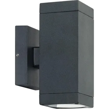 Bodové svítidlo RETO venkovní nástěnné svítidlo 2x GU10 35W bez zdroje 14,5cm hranaté IP54, matně černé