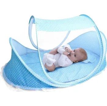 Dětský stan Dětský skládací stan proti hmyzu modrý