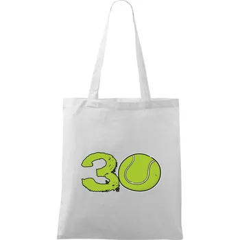 Tenis kulaté narozeniny 30 - Taška bavlněná - 42 x 38 cm ( Bílá )