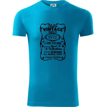 Vintage Etiketa - 1972 - Viper FIT - Pánské zůžené tričko - S ( Světlý tyrkys )