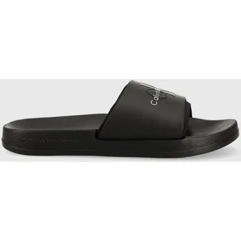Dámské pantofle Calvin Klein Jeans Slide Monogram YW0YW00585 černé