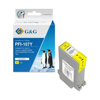 G&G kompatibilní ink s PFI107Y, NC-00107Y, 6708B001, yellow, 130ml NC-00107Y