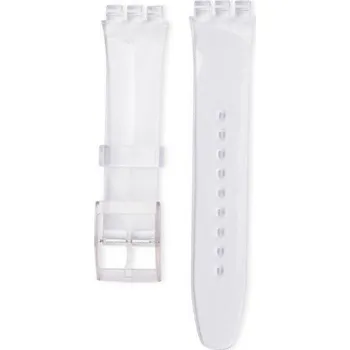 Řemínek na hodinky Silikonový řemínek Ricardo (pro Swatch), průhledný - 17 mm