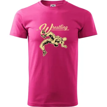 Pánské tričko Wrestling v boji - Klasické pánské triko vyšší gramáže - XL ( Purpurová )