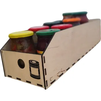 Úložný box usporadejto.cz Úložný box, dřevěný 15x50x12cm - do spíže i do skříně VASKY15