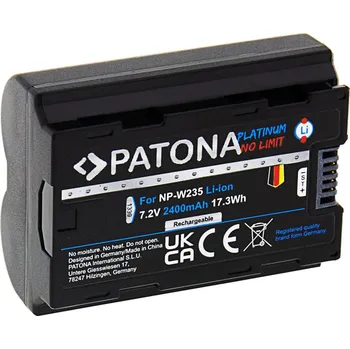 PATONA baterie pro foto Fuji NP-W235 2400mAh Li-Ion 7,2V Platinum X-T4