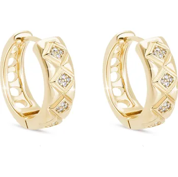 Šperk biju Pozlacené náušnice 14k kosočtverce 1003116